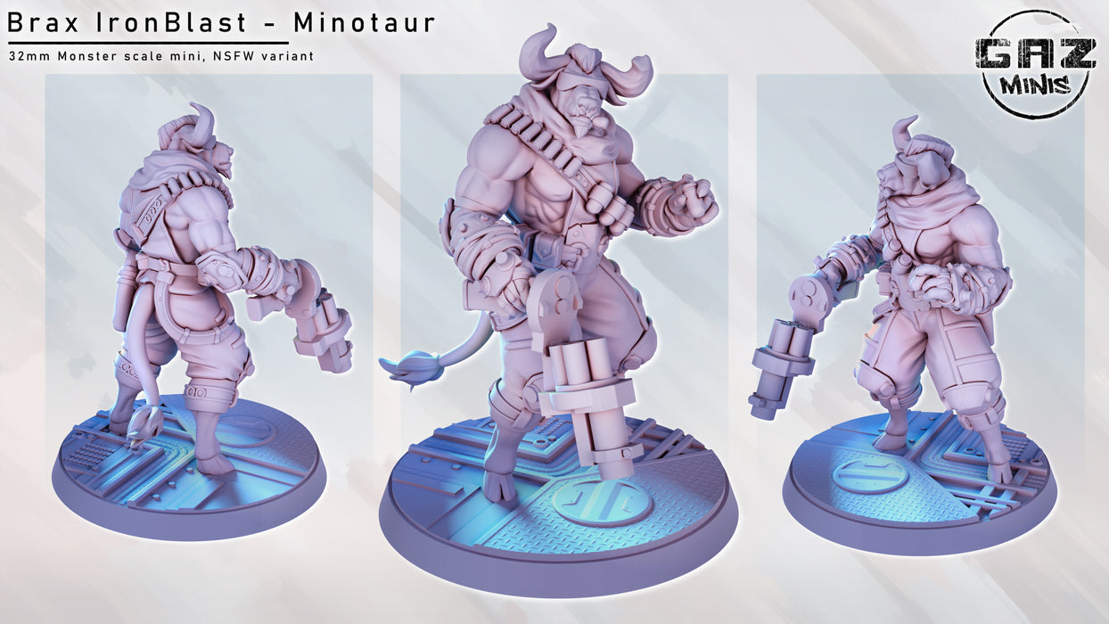 Minotaur Brax Ironblaster | Fantasy Miniature | Gaz Minis | [Multi-Listing]