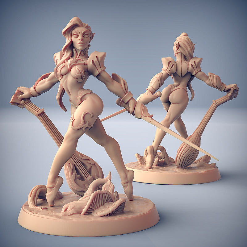 Kilia the Ballet Queen Bard Pin-Up | Sylvan Knights | Fantasy D&D Miniature | Artisan Guild