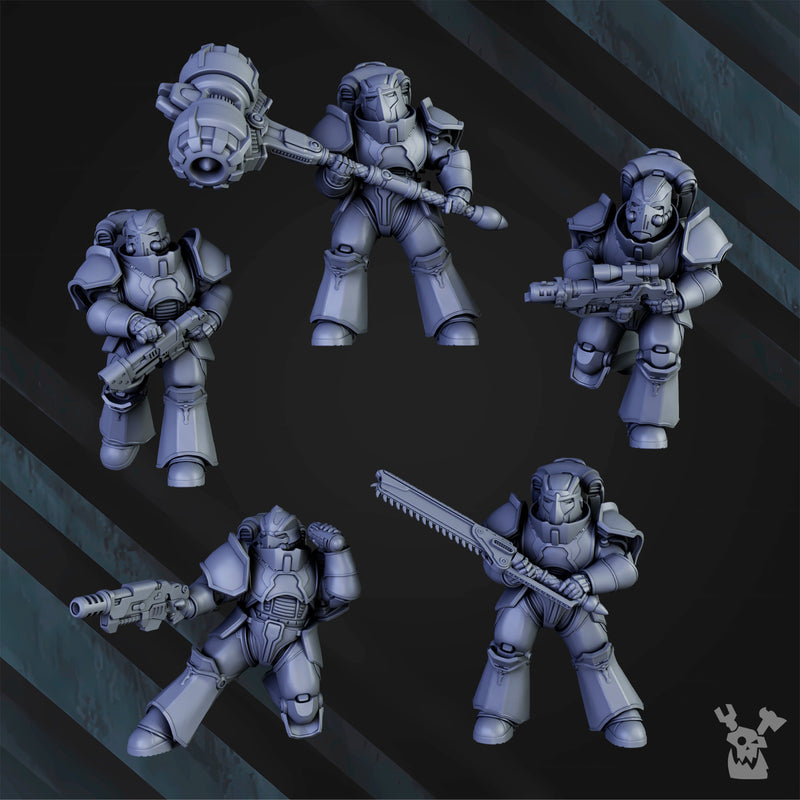 Knights of the Great Gates Squad B Miniatures | Battle Brothers | DakkaDakka | Sci-Fi Grimdark Wargaming Miniature 28mm 32mm