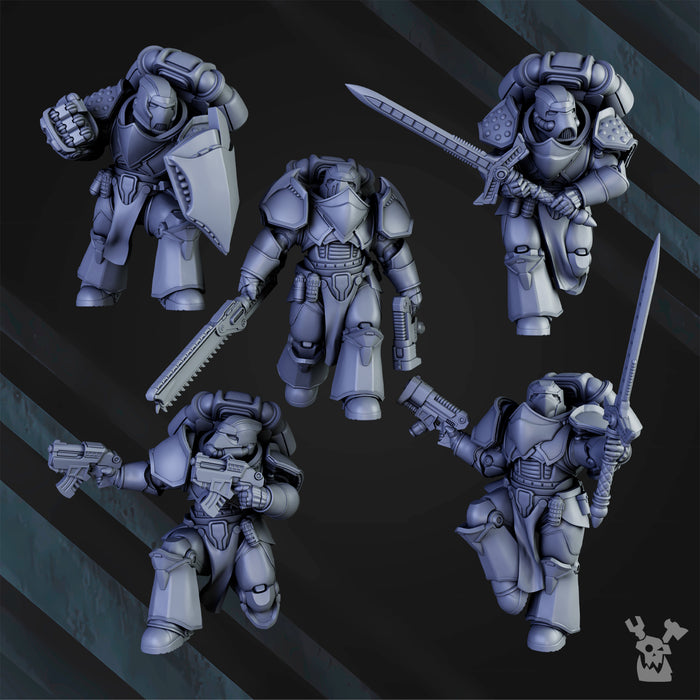 Jump Knights of the Sky Gates Squad A Miniatures | Battle Brothers | DakkaDakka | Sci-Fi Grimdark Wargaming Miniature 28mm 32mm