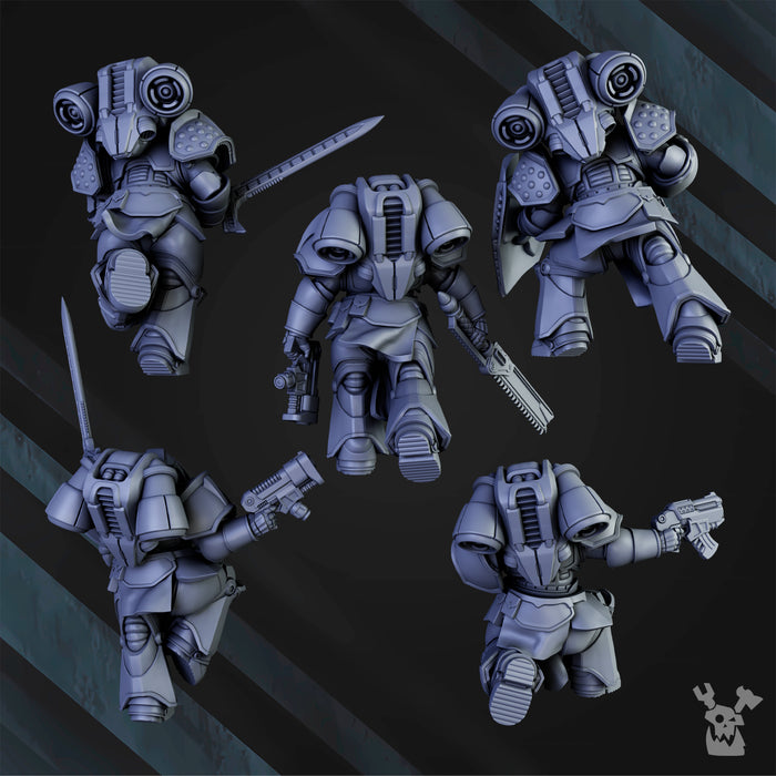 Jump Knights of the Sky Gates Squad A Miniatures | Battle Brothers | DakkaDakka | Sci-Fi Grimdark Wargaming Miniature 28mm 32mm
