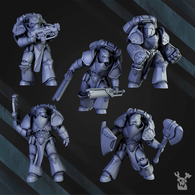 Jump Knights of the Sky Gates Squad B Miniatures | Battle Brothers | DakkaDakka | Sci-Fi Grimdark Wargaming Miniature 28mm 32mm