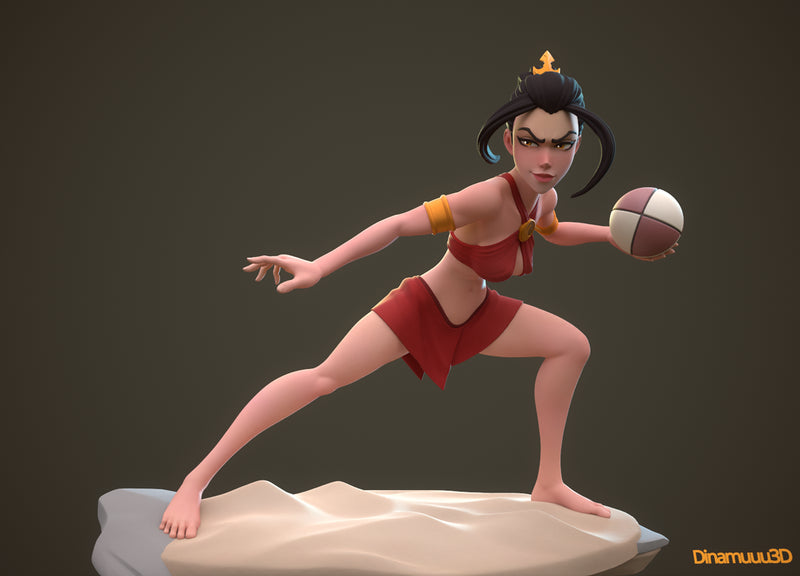 Azure | Pin-Up Statue Fan Art Miniature Unpainted | Dinamuu3D