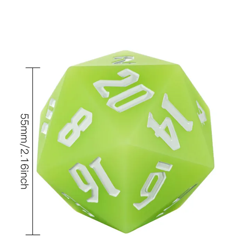Jester's Bounce | Silicone D20 | Single Dice | Green