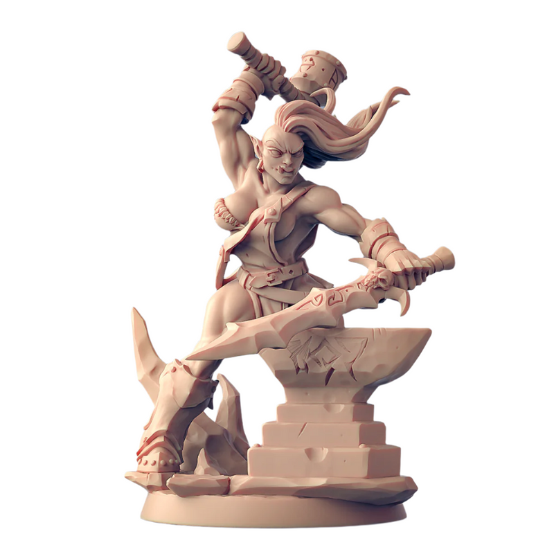 Logranna Helforge | Frostmetal Clan | Fantasy D&D Miniature | Artisan Guild
