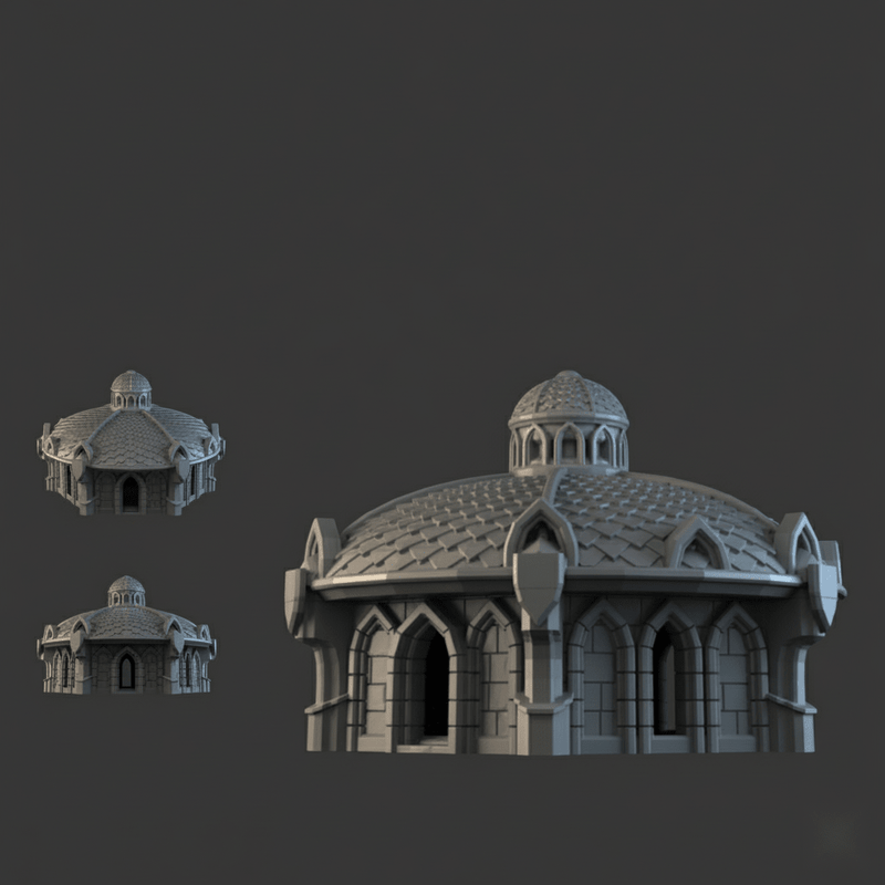 Lost City Building 28mm DND Terrain Set 1 | Tabletop Wargaming Ruins for Warhammer, Frostgrave & RPG | 3D Printed