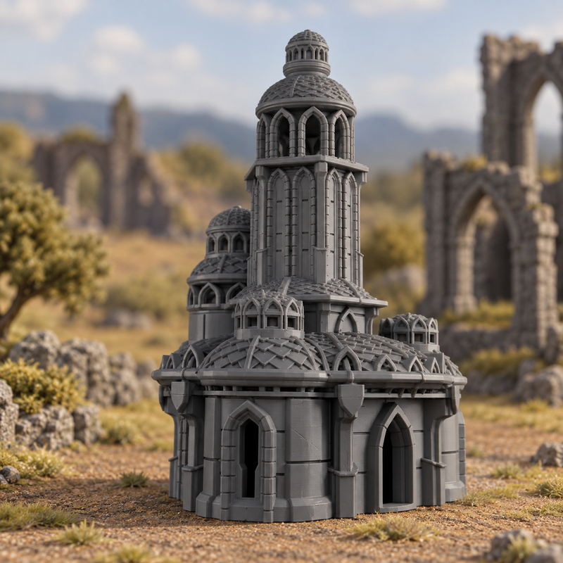 Lost City Tower 28mm RPG Terrain Set 2 | Tabletop Wargaming Ruins for Fantasy Skirmish & RPG | 3D Printed