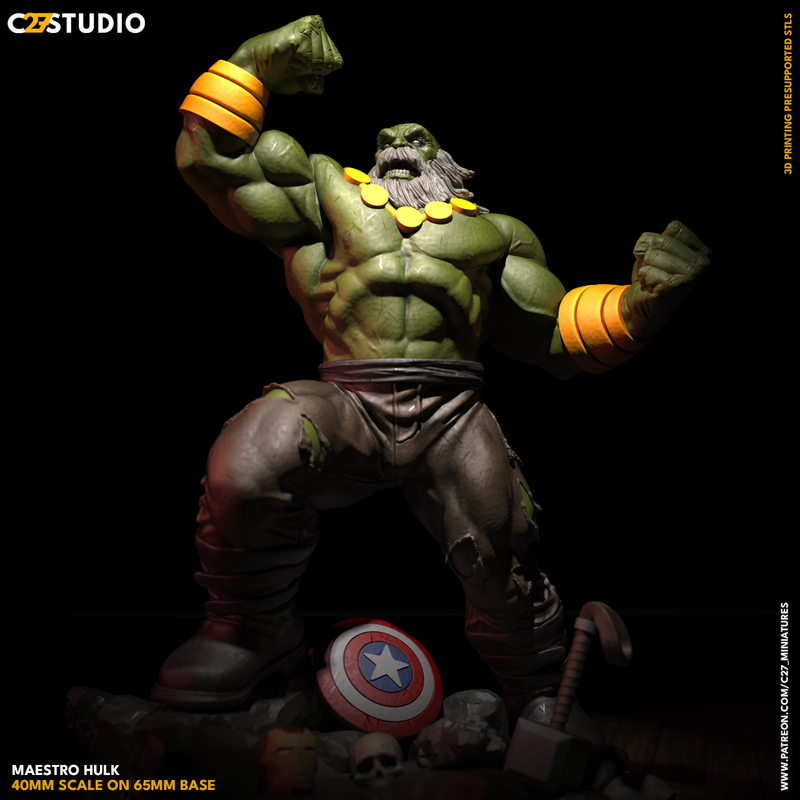 Beard Smash | Heroes | Sci-Fi Miniature | C27 Studio