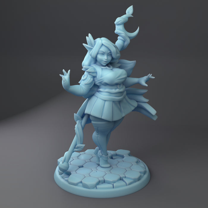 Wood-Elf Sailor Selune | Magical Girl | Fantasy Miniature | Twin Goddess Miniatures