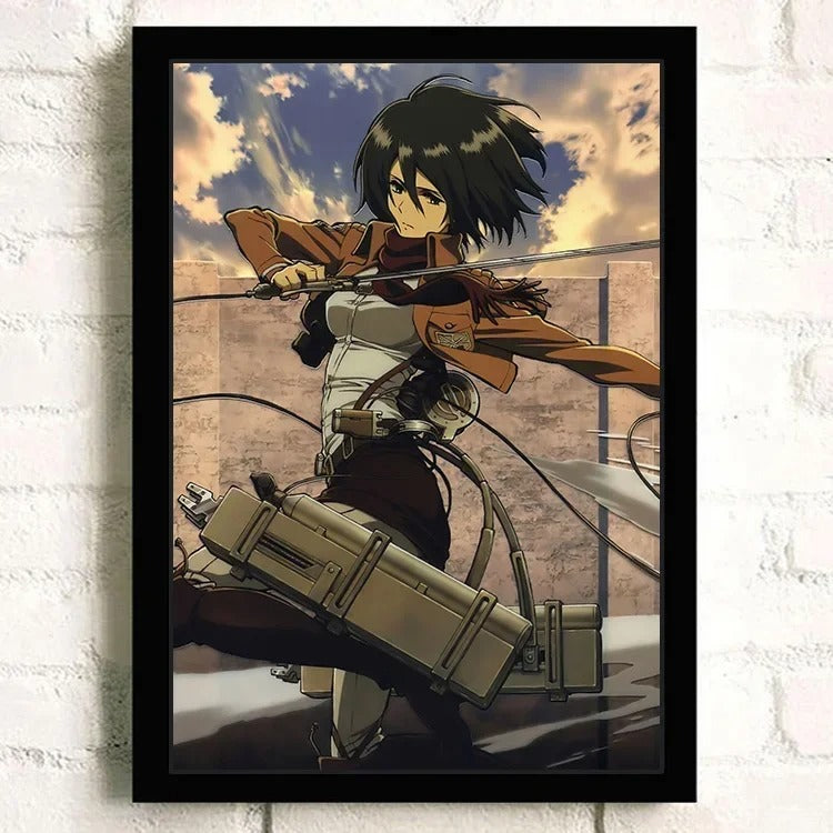 Attack On Titan | Anime TV Movie Poster Canvas Wall Art | Unframed