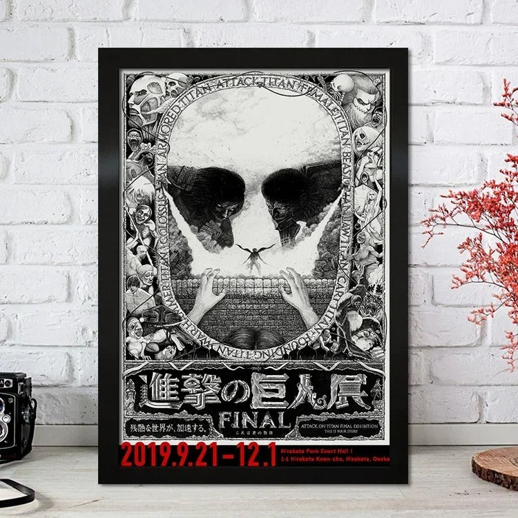 Attack On Titan | Anime TV Movie Poster Canvas Wall Art | Unframed