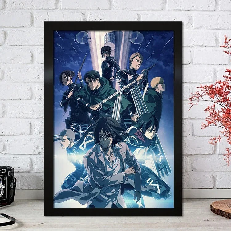 Attack On Titan | Anime TV Movie Poster Canvas Wall Art | Unframed
