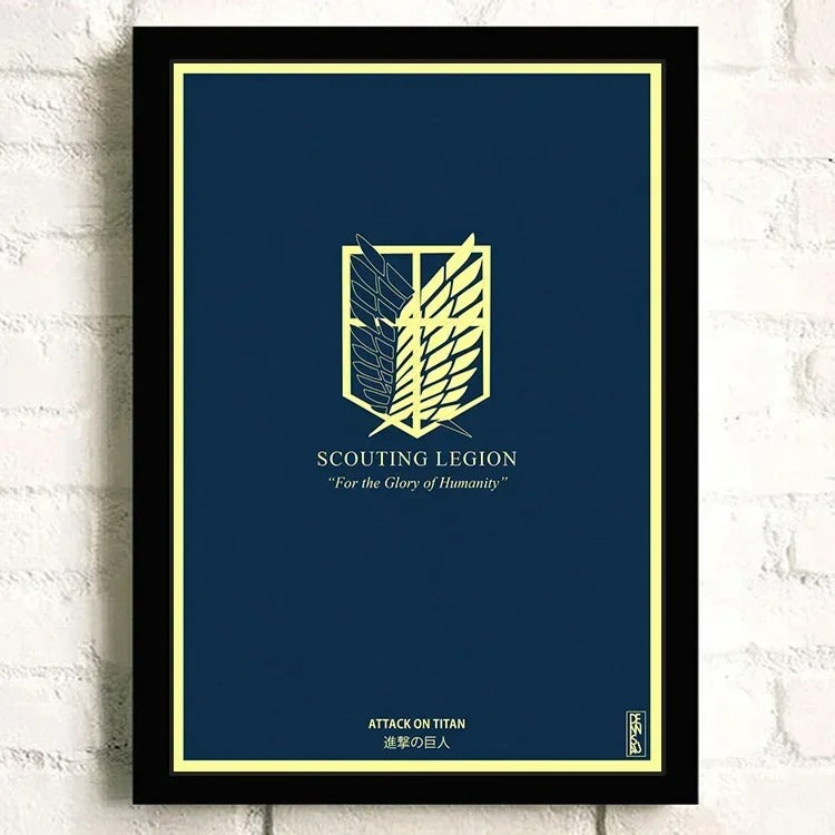 Attack On Titan Regiments | Anime TV Movie Poster Canvas Wall Art | Unframed