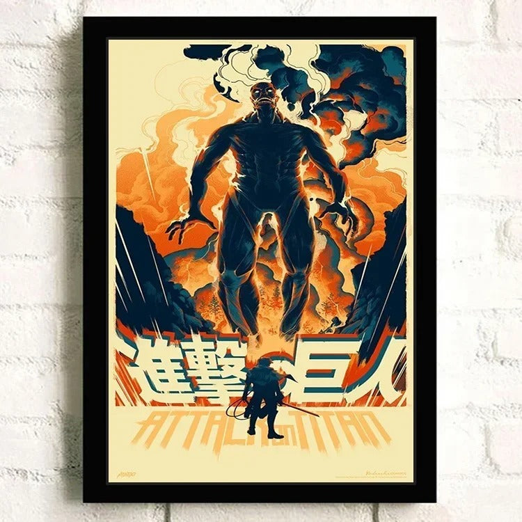 Attack On Titan | Anime TV Movie Poster Canvas Wall Art | Unframed
