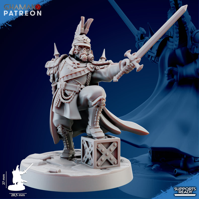 Trencher Commander | Imperial Soldiers | Grimdark Proxy Miniature | Ghamak