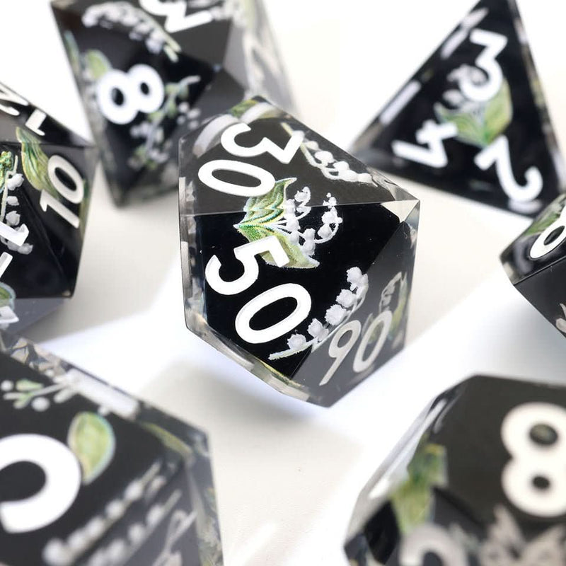 Midnight Moondrop | Art Core Dice| 7 Piece Set
