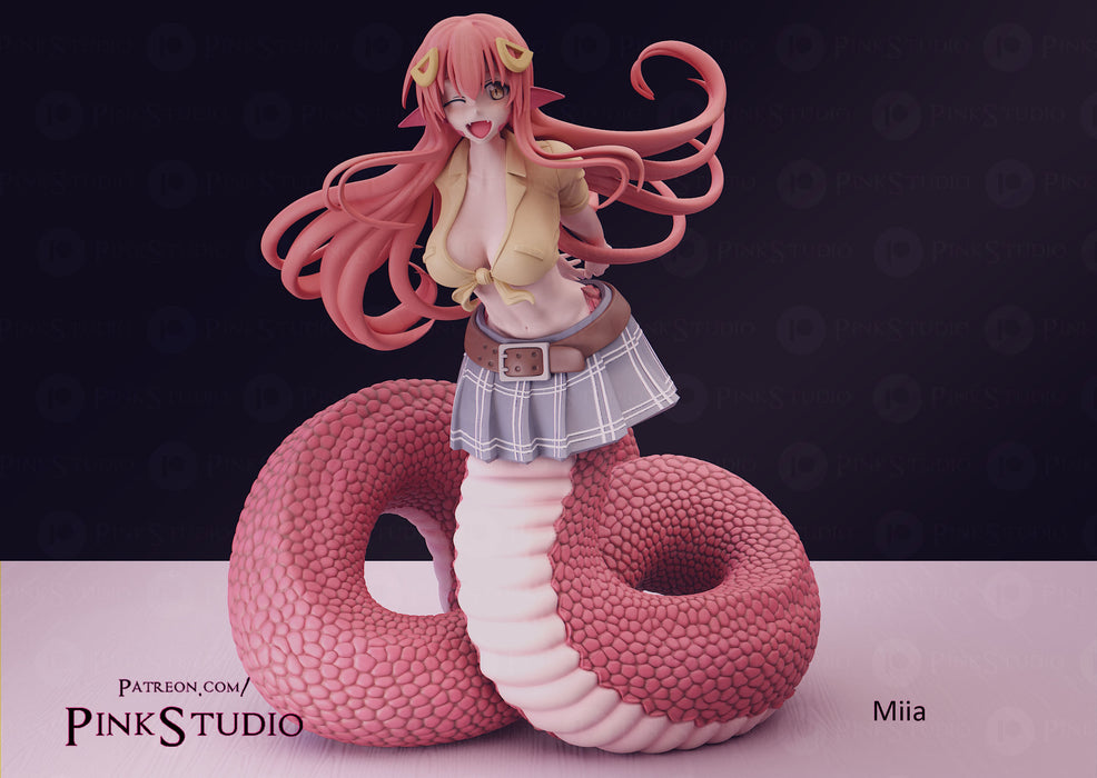 Miia (Statue) | Pin-Up Fan Art | Pink Studio