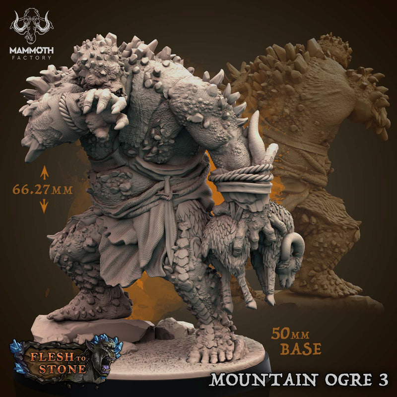 Mountain Ogre Miniatures | Flesh to Stone | Mammoth Factory