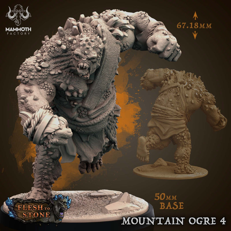 Mountain Ogre Miniatures | Flesh to Stone | Mammoth Factory