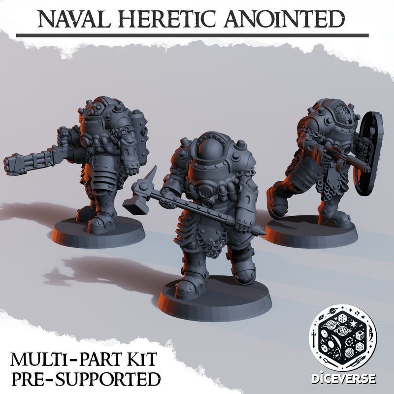 Naval Heretic Anointed Miniatures | Trench Grimdark | Diceverse