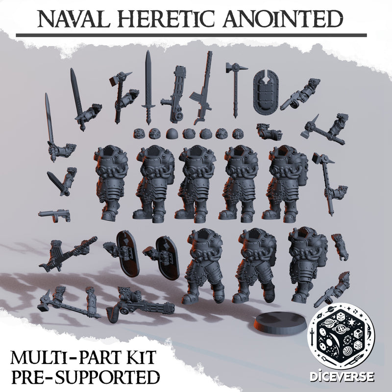 Naval Heretic Anointed Miniatures | Trench Grimdark | Diceverse