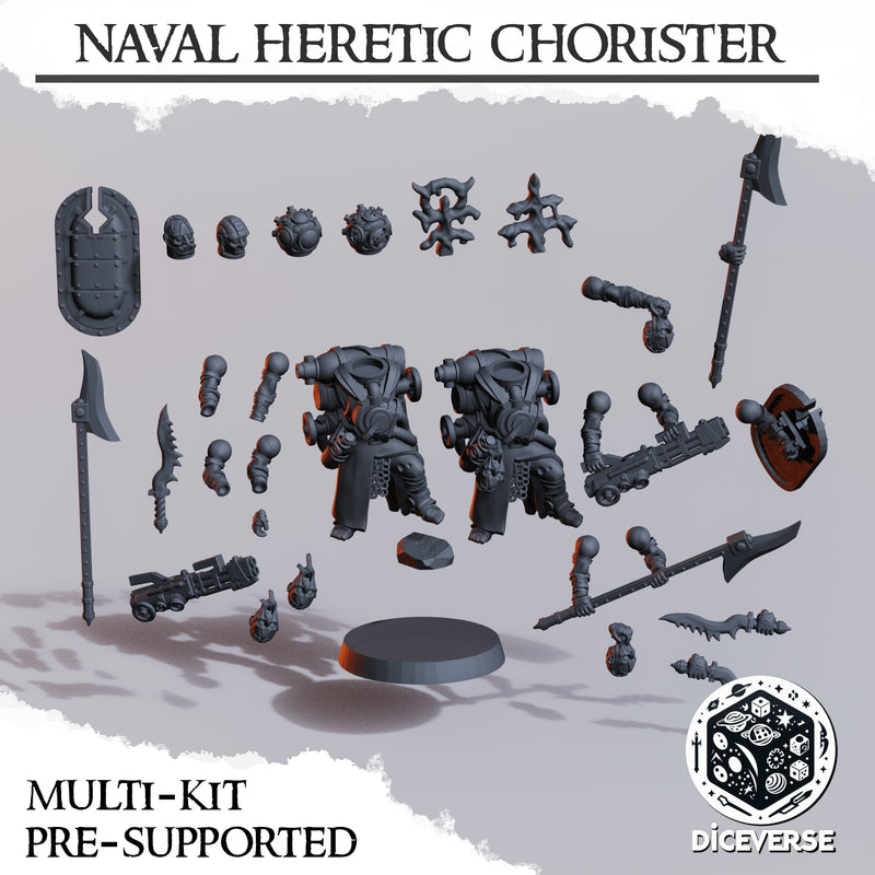 Naval Heretic Chorister Miniatures | Trench Grimdark | Diceverse