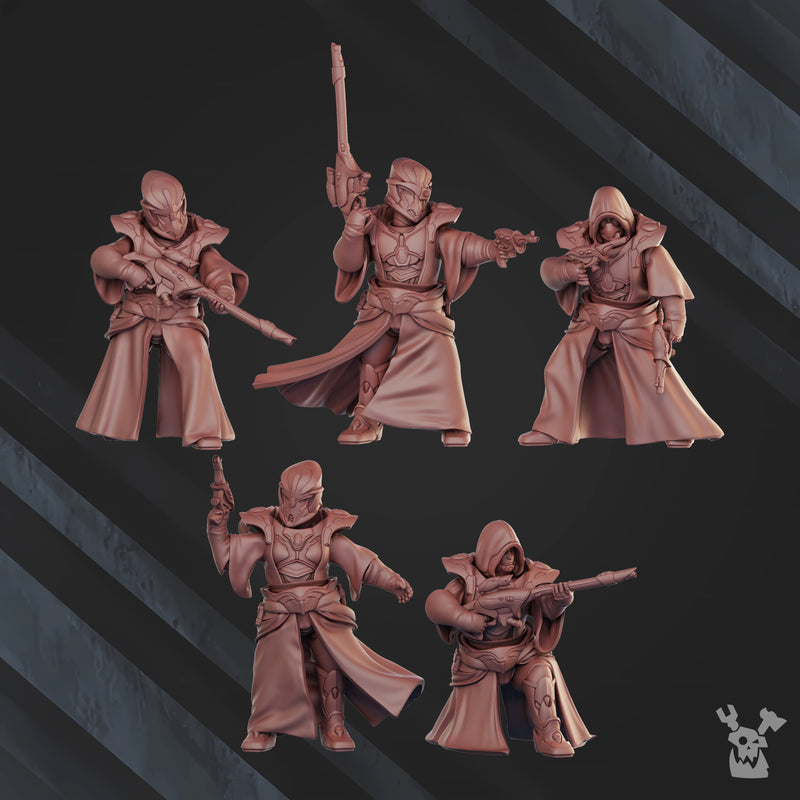 Night Shade Squad Miniatures | Dark Space Elves | Grimdark Miniature | DakkaDakka