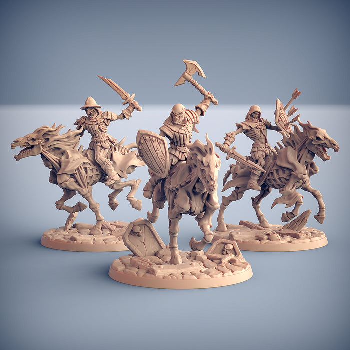 Nightmare Rider Miniatures | Oldburg Fallen Ones | Fantasy D&D Miniature | Artisan Guild