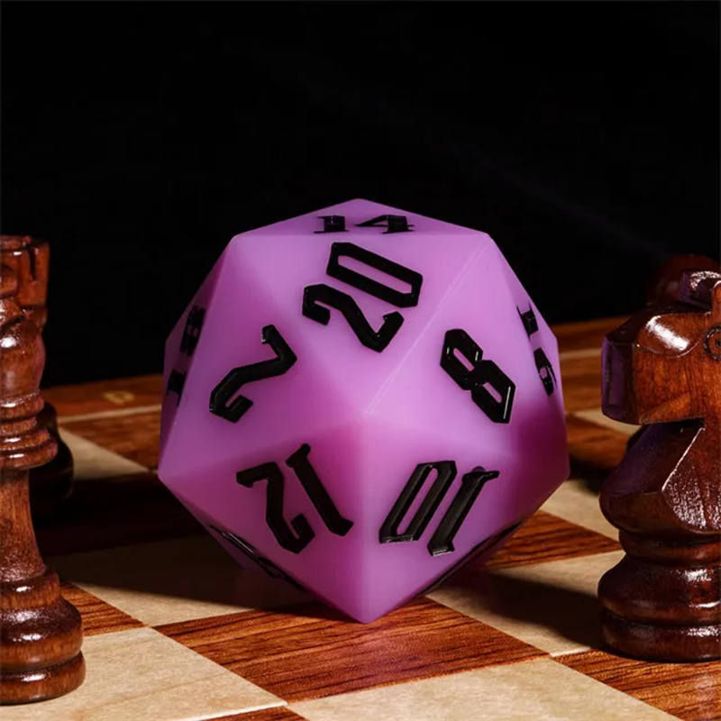 Jester's Bounce | Silicone D20 | Single Dice | Purple