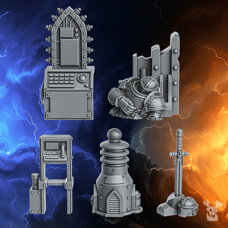 Objective Markers | Black Lions | DakkaDakka | Sci-Fi Grimdark Wargaming Miniature 28mm 32mm