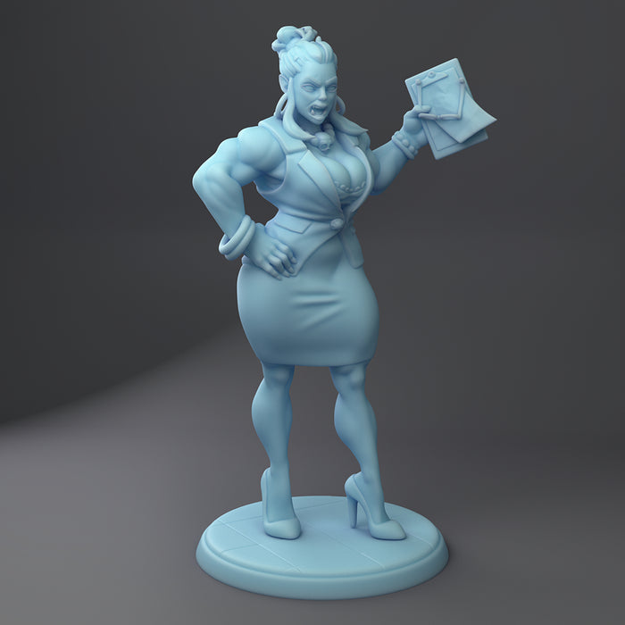 Orc CEO Oggra | Fantasy Office | Twin Goddess Miniatures