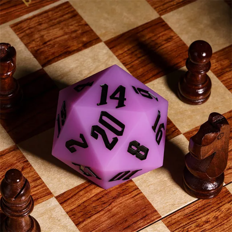 Jester's Bounce | Silicone D20 | Single Dice | Purple
