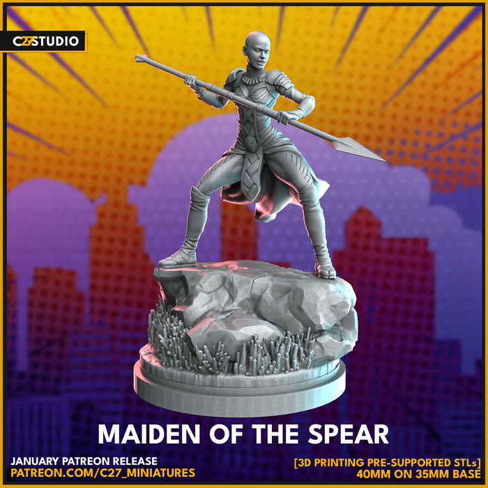 Maiden of the Spear | Heroes | Sci-Fi Miniature | C27 Studio