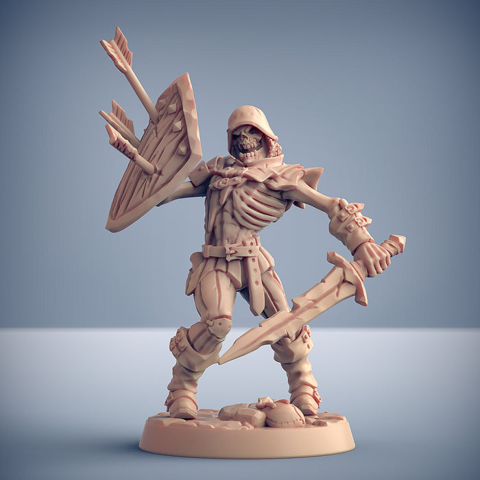 Skeleton Fighter Miniatures | Oldburg Fallen Ones | Fantasy D&D Miniature | Artisan Guild