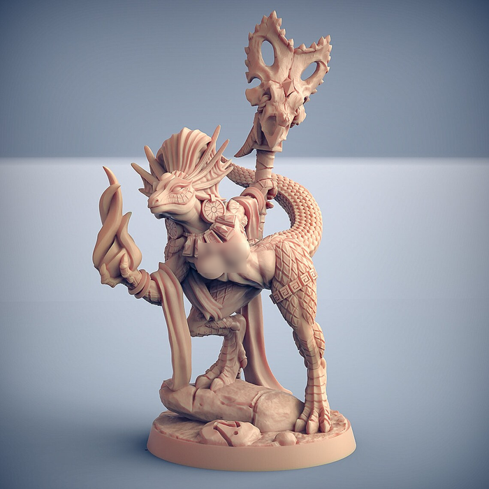 Coaxoch the Duchess Pin-Up | Goldmaw Lizards | Fantasy D&D Miniature | Artisan Guild