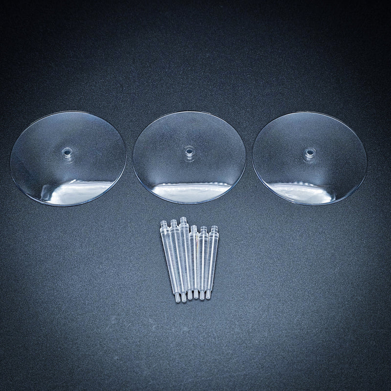 60mm Round Flying Bases – Clear Plastic Stands for Sci-Fi & Fantasy Wargaming Miniatures