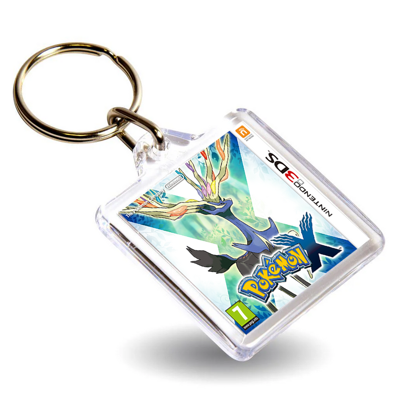 Pokemon Gen VI Inspired Game Cover Art Keyring - Dual Sided Box Art