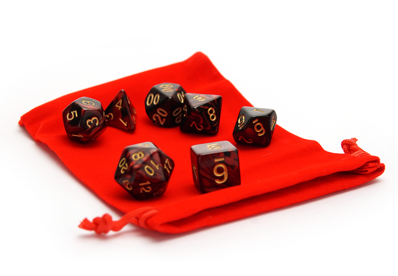 Plain Dice Bag - Red