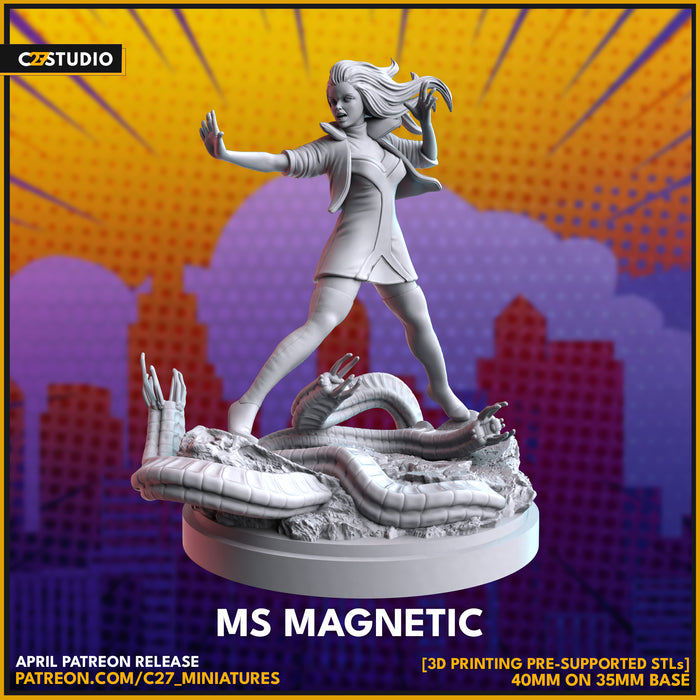 Ms Magnetic | Heroes | Sci-Fi Miniature | C27 Studio