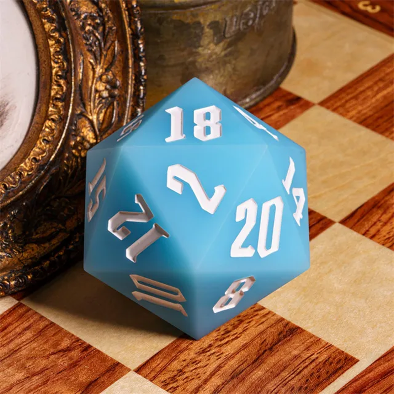 Jester's Bounce | Silicone D20 | Single Dice | Blue