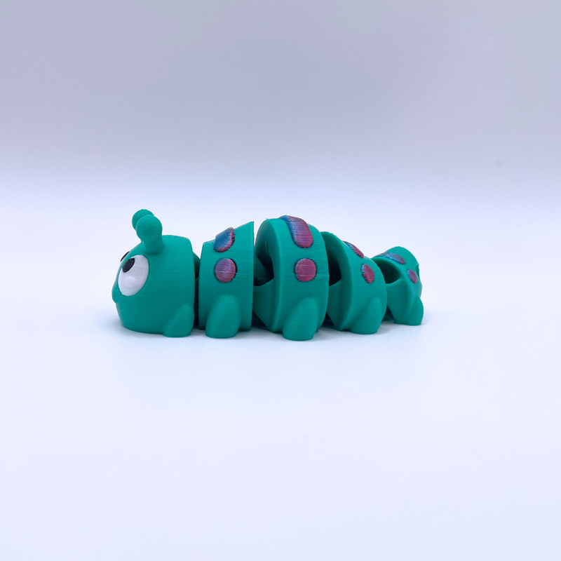 Giant Rainbow Caterpillar Key Charm