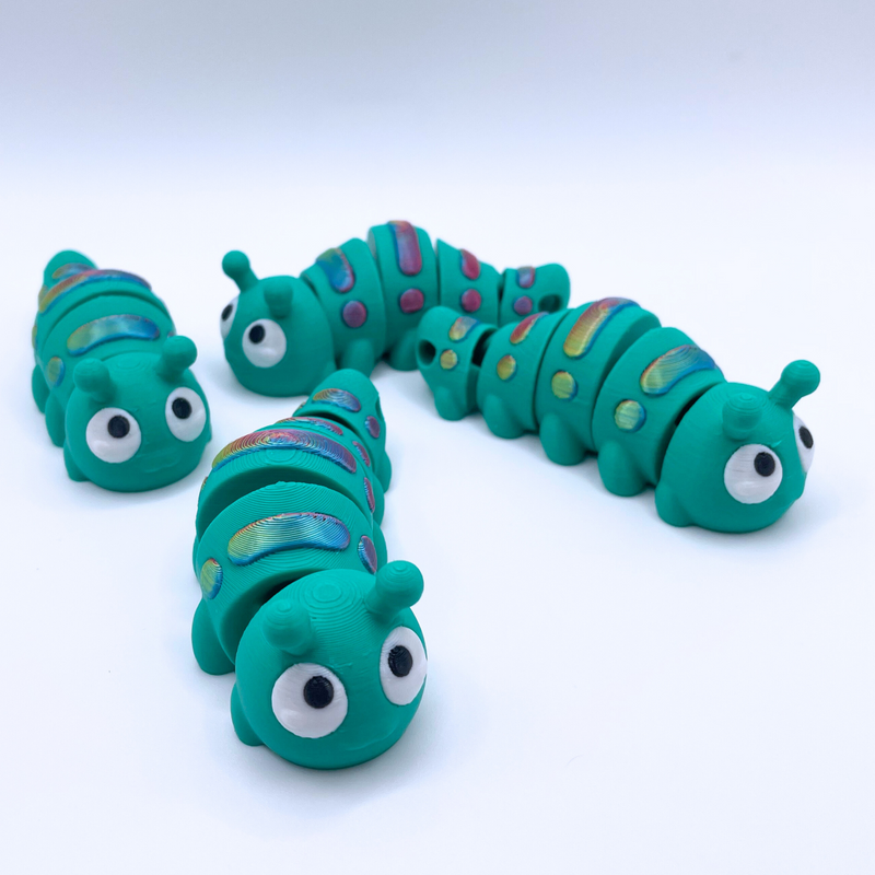 Giant Rainbow Caterpillar Key Charm