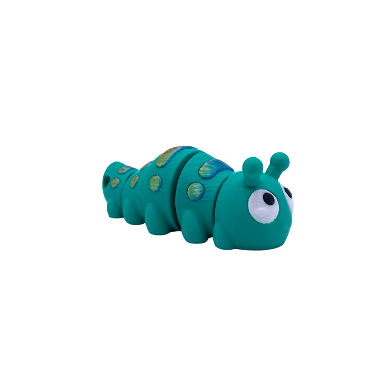 Giant Rainbow Caterpillar Key Charm