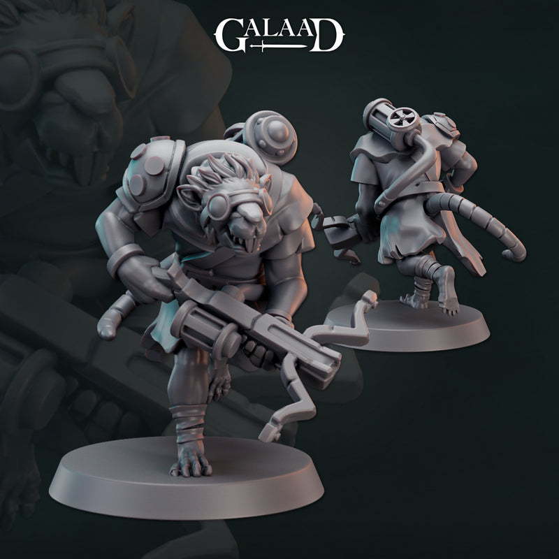Ratfolk Gang Miniatures | Fantasy Miniature | Galaad Miniatures