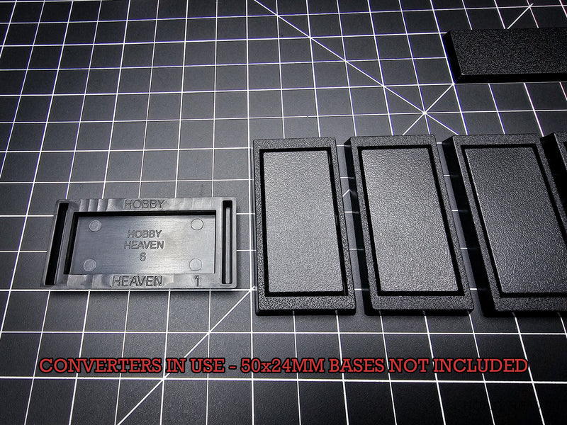 50x24mm to 60x30mm Rectangle Bases Converters ABS Plastic
