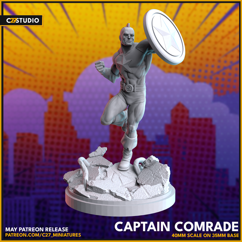 Captain Comrade | Heroes | Sci-Fi Miniature | C27 Studio