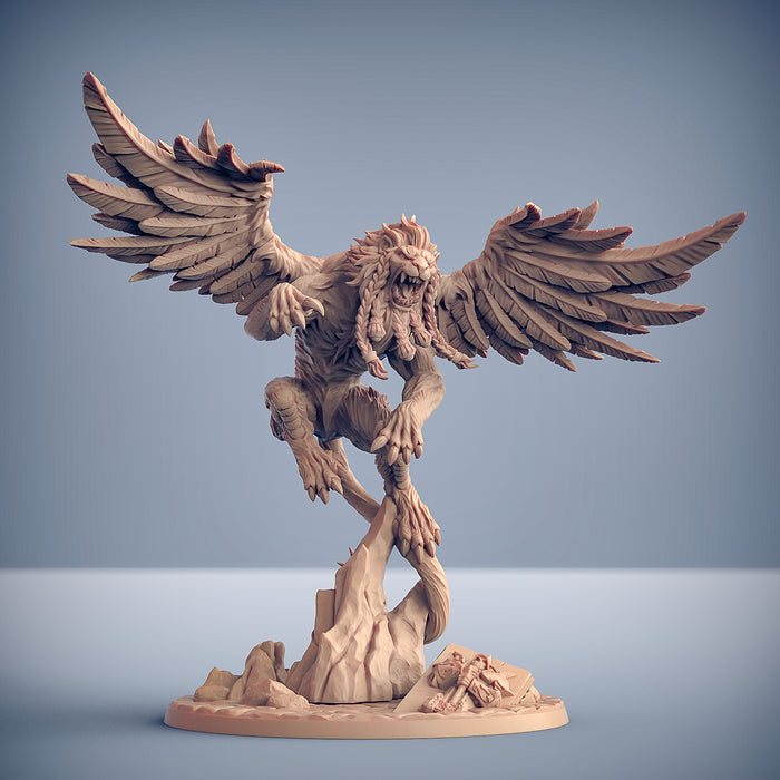 Proudmane the Winged Lion | Requiem Brotherhood | Fantasy D&D Miniature | Artisan Guild