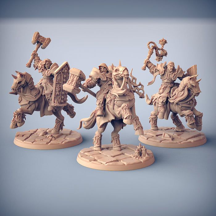 Knight Templar Cavalry Miniatures | Requiem Brotherhood | Fantasy D&D Miniature | Artisan Guild