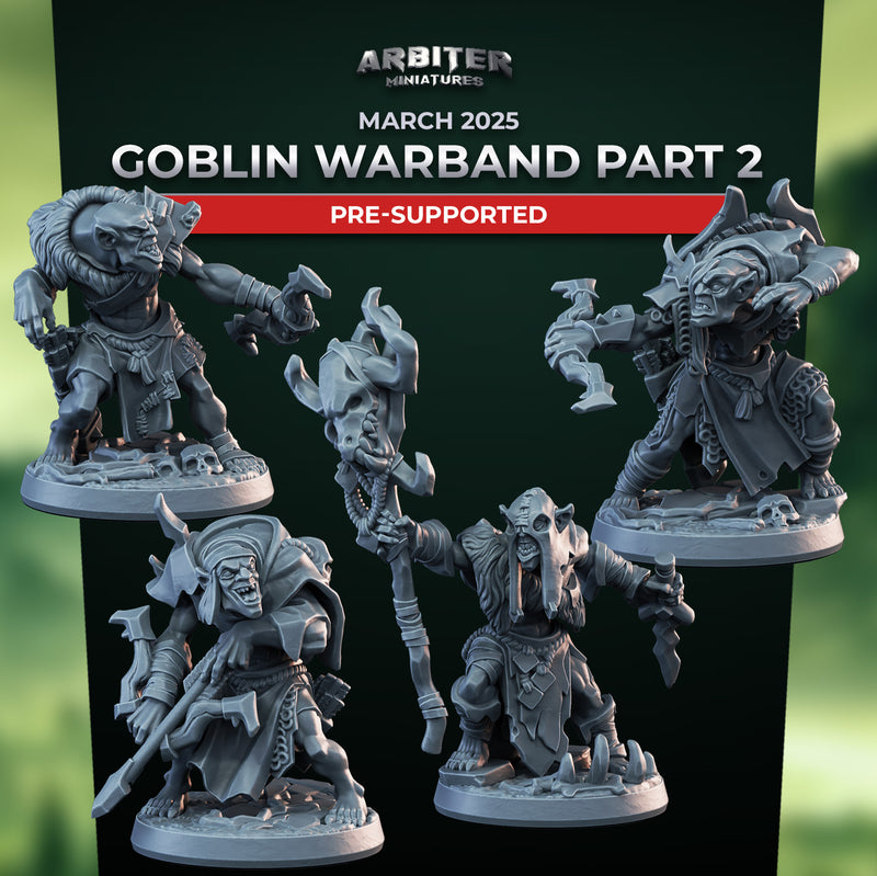Goblin Warband Part 2 Miniatures | Pose Pack A | Arbiter Miniatures