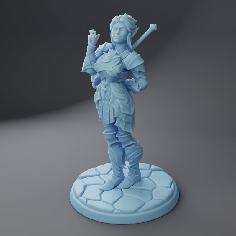 Mindy the Drow Paladin | Fantasy Miniature | Twin Goddess Miniatures